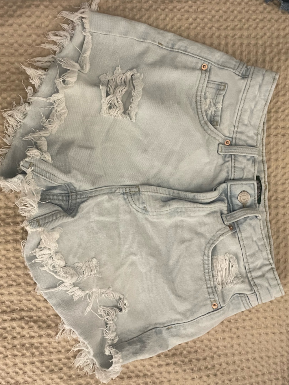wild fable - Size 0 - Light Blue High Waist Distressed Denim cut off shorts